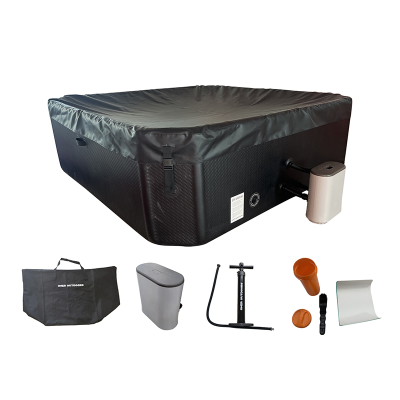 AUFBLASBARER QUADRATISCHER HOT SPA